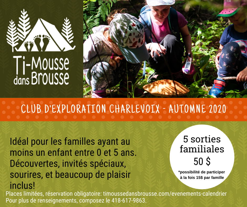 Club d'exploration Charlevoix - 5 semaines